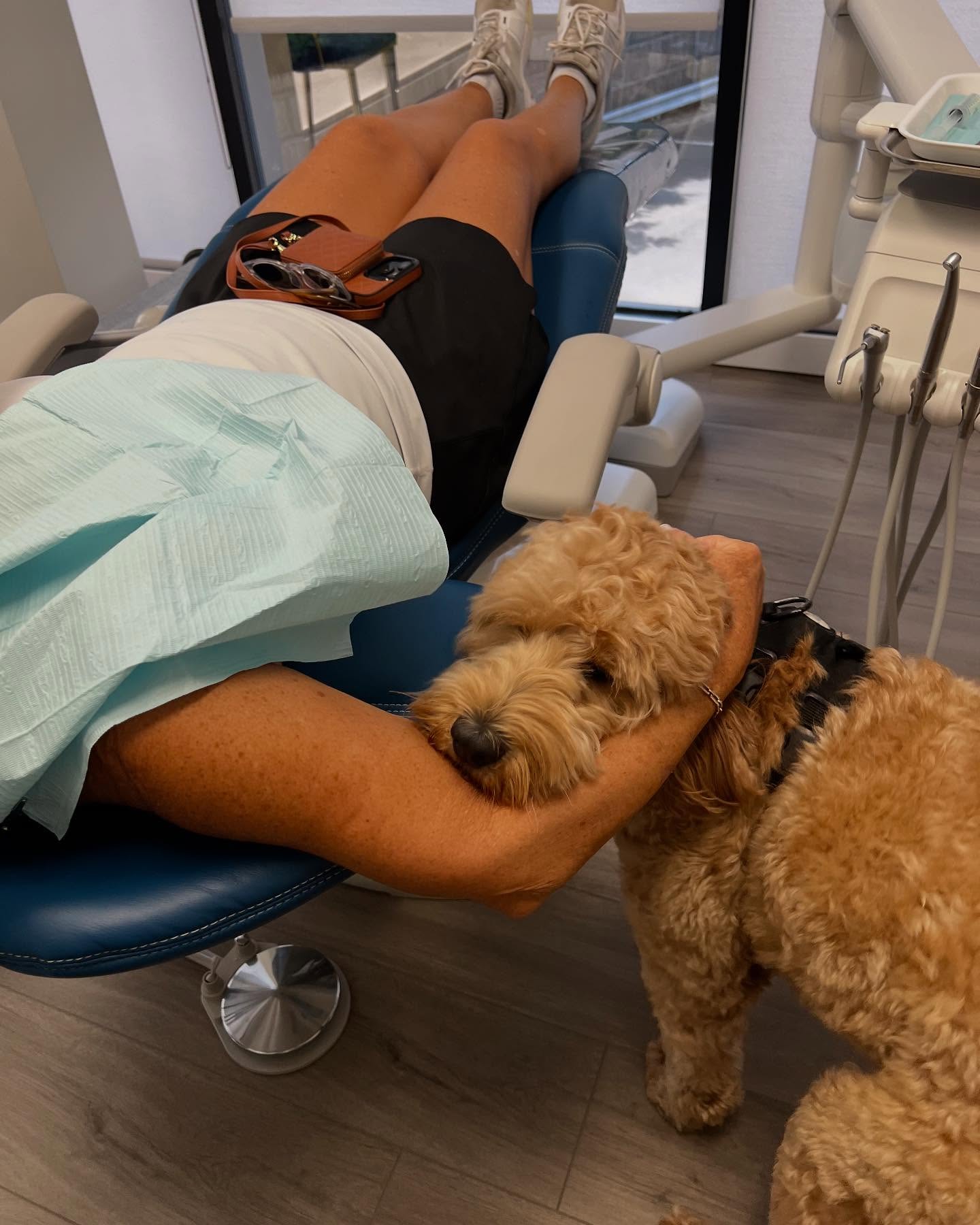 Patient resting in a Plainview Endodontics treatment room